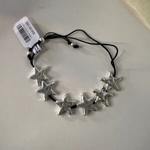 Womens Free People North Star Bracelet Silver Tone NIP
